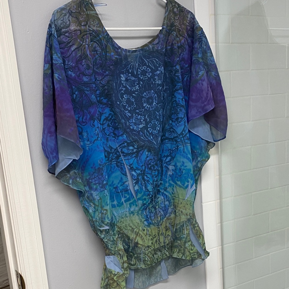Fred David Multicolor Patterned Top - Picture 1 of 4